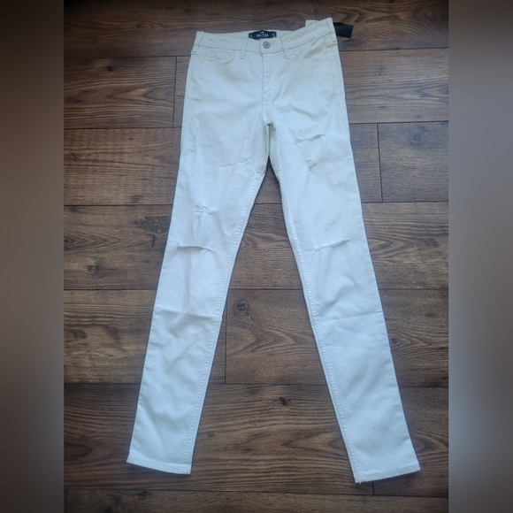Hollister High Rise Super Skinny Classic Stretch White Jean Size 28L - Picture 4 of 8